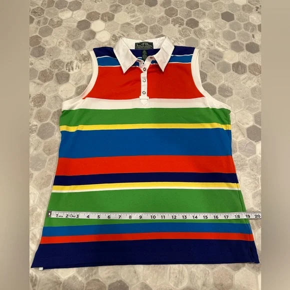 Women’s vintage LRL Lauren Active Ralph Lauren striped tank - Picture 5 of 8